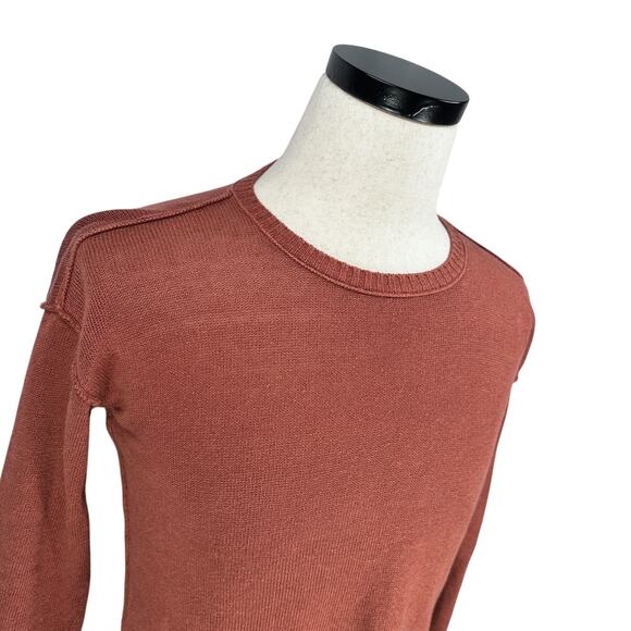 Eileen Fisher Sweater Women’s PP Petites Organic Linen Crew Neck Brown Pullover - Picture 2 of 10